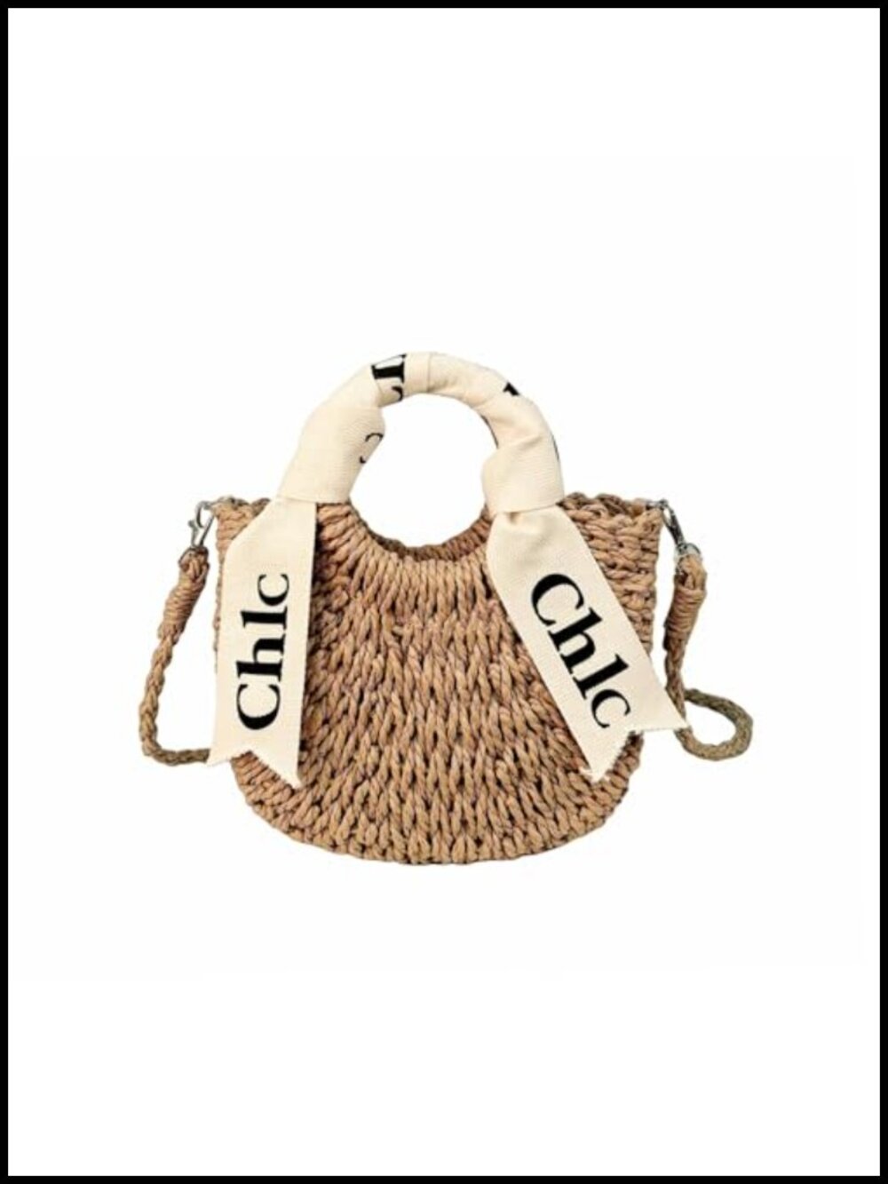 Handwoven Paper Rope Crossbody Mini Straw Purse with Top Handle